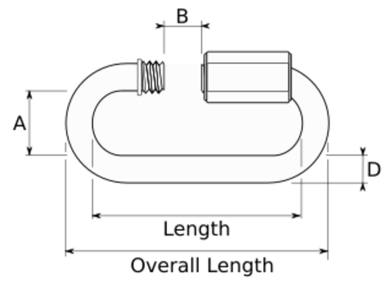 technical drawing of Chain Quick Link