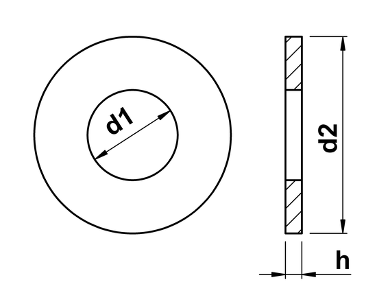 technical drawing of Form C Washers