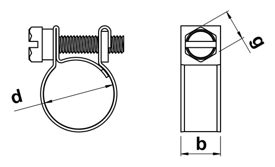 technical drawing of Mini Clips