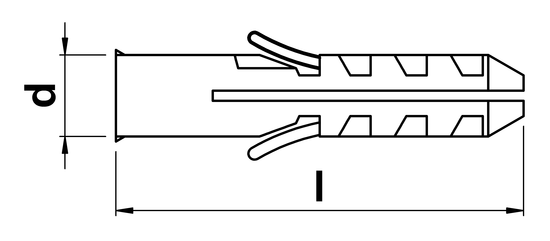 technical drawing of Wall Plugs