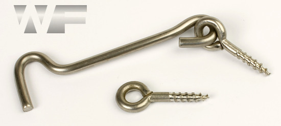 Gate Hook and Eyes with Wood Thread in A2 image