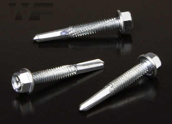 Hex Head Tek Screws for Heavy Steel Section 4.0mm to 12.5mm in Bright Zinc Plated (BZP) Steel image