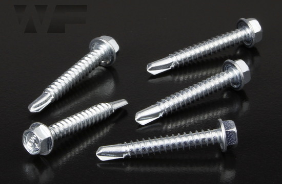 Hex Head Tek Screws for Light Steel Section 1.2mm to 3.5mm in Bright Zinc Plated (BZP) Steel image
