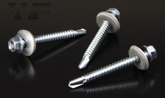 Hex Head Tek Screws for Light Steel Section 1.2mm to 3.5mm with Bonded EPDM Washer in A4 Stainless Steel image