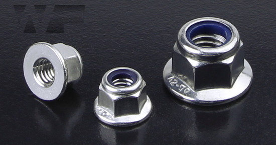 Hex Plain (Non-Serrated) Flange Nuts with Nylon Insert in A2 image