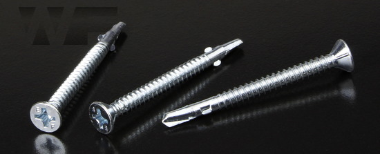 Phillips Countersunk Timber Tek Screws for Light Steel Section 1.2mm to 3.5mm in Bright Zinc Plated (BZP) Steel image