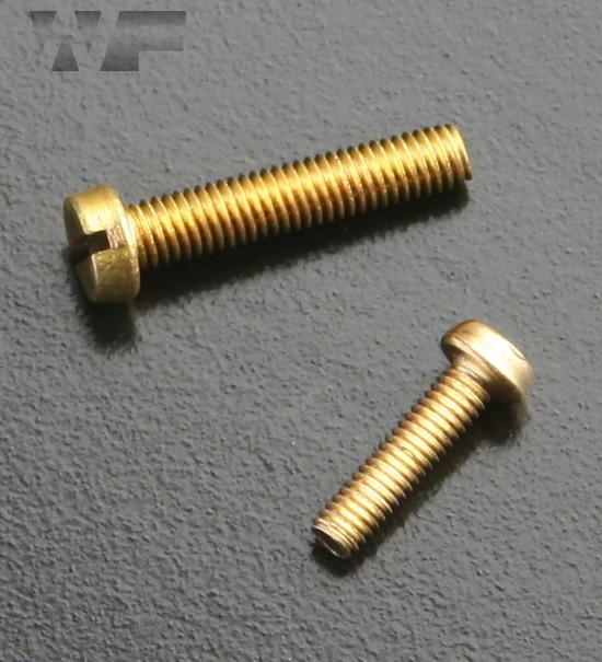 Slotted Cheese Head Machine Screws ISO 1207 (DIN 84) M8 in Brass