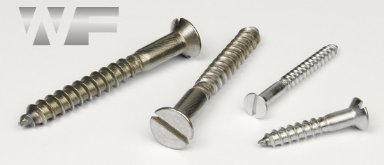 Slotted Countersunk Wood Screws DIN 97 in A2 image