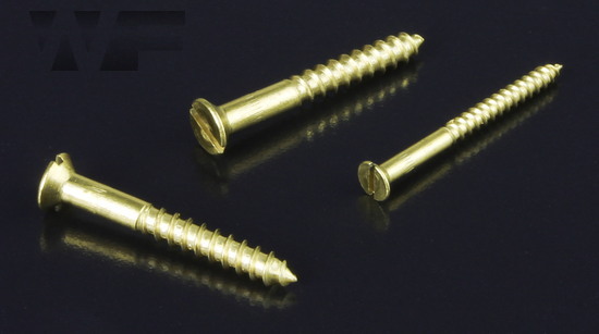 Slotted Countersunk Woodscrews DIN 97 in BRASS image