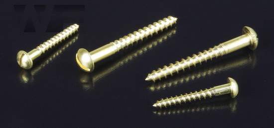Slotted Round Head Wood Screws DIN 96 in BRASS image