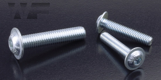 Socket Head Button Screws With Flange ISO 7380 part 2 in BZP-10.9 image