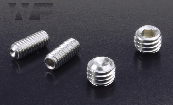 Image of UNC Cup Point Grub Screws ASME B18. 3-2002 in A2 image