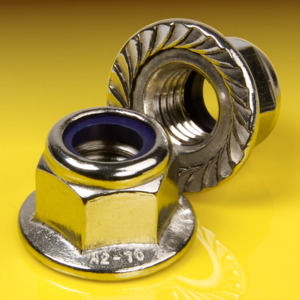 image of Hex Serrated Flange Nuts with Nylon Insert
