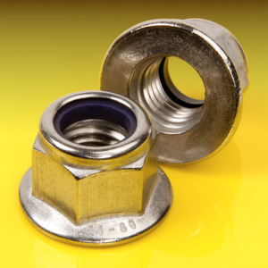 image of Hex Plain (Non-Serrated) Flange Nuts with Nylon Insert DIN 6926