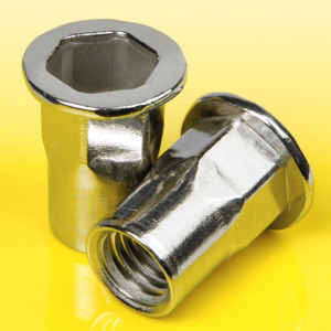 image of Rivet Nut Hex with Flat Head, Open Type