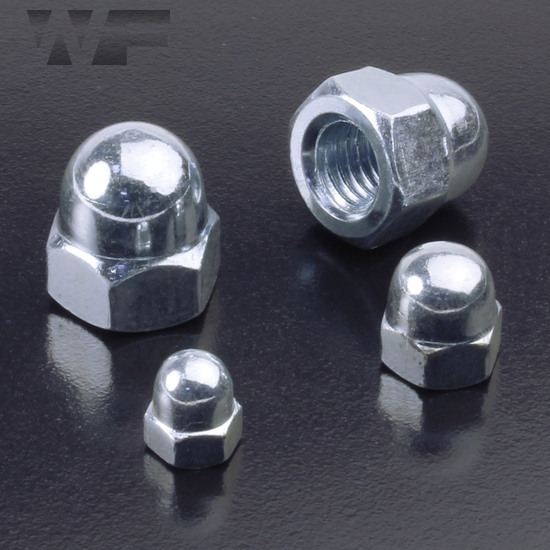 Dome Nuts Standard Pitch DIN 1587 in BZP image