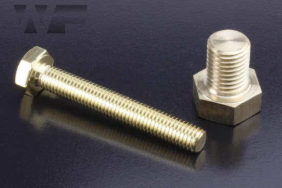 Hex Head Setscrews DIN 933 (ISO 4017) in BRASS image