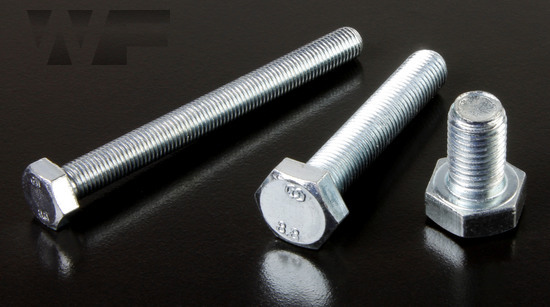 Hex Head Setscrews with fine pitch DIN 961 in BZP-8.8 image