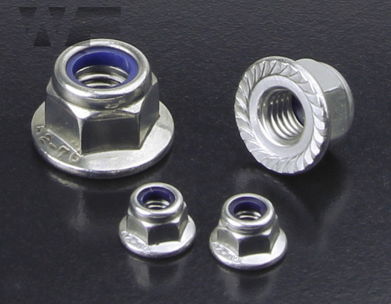 Hex Serrated Flange Nuts with Nylon Insert DIN 6926 in A2 image
