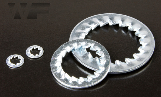 Internal Serrated Lock Washers DIN6798 in BZP image