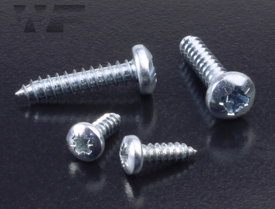 Pozi Pan Self Tapping Screws Type C (AB) ISO 7049 (DIN 7981Z) in BZP image