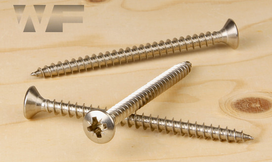 Pozidrive Raised Countersunk Chipboard Screws in A2 image