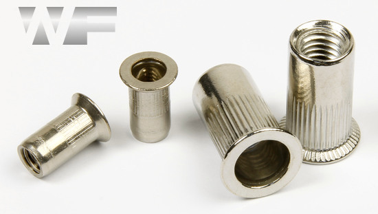 Rivet Nut Knurled with Full Countersunk Head, Open Type in A4 image