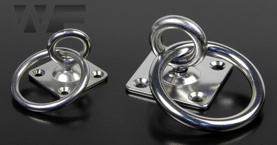 Square Pad Eye Plate with Swivel & Ring in A2 image