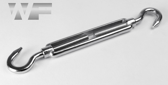 Turnbuckle with Open Body and Two Hooks in A4 image