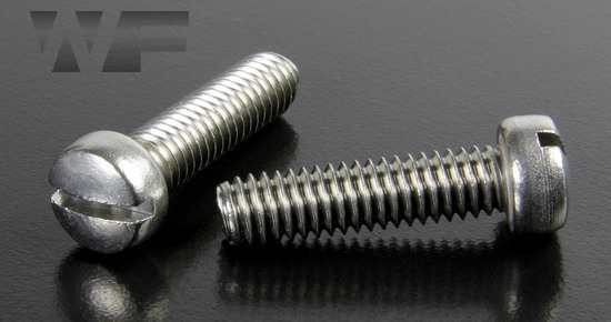 Image of UNC Fillister Head Slotted Machine Screws ASME B18.6.3 in A2 image